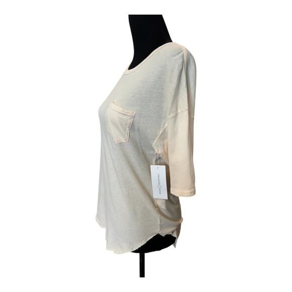 New ~ TREASURE & BOND NORDSTROM ~100% Cotton Beige Short Sleeve T-Shirt Size S - Picture 2 of 5